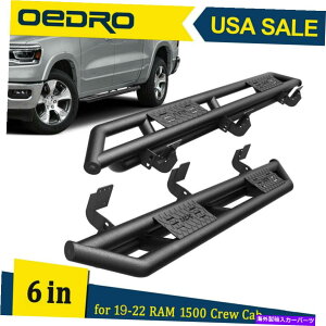 Nerf Bar �I�[�h���A�[�}�[�����j���O�{�[�h19-22�_�b�W����1500�V�����{�f�B�N���[�L���u�T�C�h�X�e�b�v OEDRO Armor Running Boards for 19-22 Dodge Ram 1500 New Body Crew Cab Side Steps
