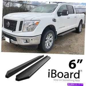 Nerf Bar iboardjO{[hubN6 "tBbgY^C^N[Lu04-21 iBoard Running Board Black 6" Fit Nissan Titan Crew Cab 04-21