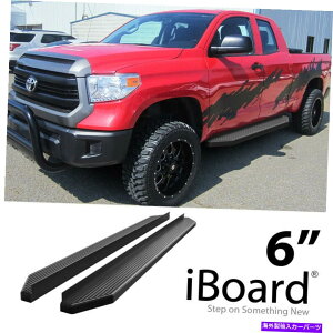 Nerf Bar iboard�����j���O�{�[�h�u���b�N6 �t�B�b�g�g���^�c���h���_�u���L���u07-21 iBoard Running Board Black 6 Fit Toyota Tundra Double Cab 07-21�y���s�A���i�z