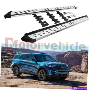 Nerf Bar tH[hGNXv[[2020-2022A~jEjO{[hNERFo[̕č݌ɃTChXebv US Stock Side Step For Ford Explorer 2020 - 2022 Aluminum Running Board Nerf Bar