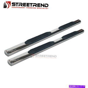 Nerf Bar 05-19̓YteBAN[4 "ȉ~`̃NTChXebvi[to[jO{[h For 05-19 Nissan Frontier Crew 4" Oval Chrome Side Step Nerf Bars Running Boards