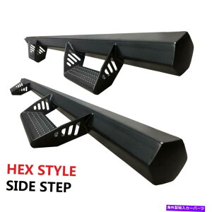 Nerf Bar 2010-2018V{[Vo[hN[LuwLTSTChXebvjO{[ho[ Fit 2010-2018 Chevy Silverado Crew Cab Hexagon Side Steps Running Boards Bar