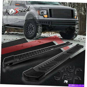 Nerf Bar 6 04-14�t�H�[�hF150�X�[�p�[�L���u�p�̃u���b�N�X�e�����X�T�C�h�X�e�b�v�o�[�����j���O�{�[�h 6 Black Stainless Side Step Bar Running Boards for 04-14 Ford F150 Super Cab�y���s�A���i�z
