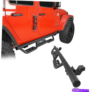 Nerf Bar 2PCS���̃h���b�v�T�C�h�X�e�b�v�W�[�v�����O���[�̂��߂̐��̐؂蔲���|jl 4�h�A18-22 2PCS Wide Drop Side Steps Steel w/Star Cutout for Jeep Wrangler JL 4 Doors 18-22�y���s�A���i�z