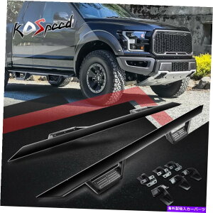 Nerf Bar 3 "A~jEjO{[hhbvXebvpbh15-22 F150-350N[Lup̃lto[ 3" Aluminum Running Board Drop Step Pads Nerf Bar for 15-22 F150-350 Crew Cab
