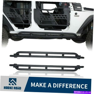 Nerf Bar Hooke Road Slider Bars 07-18 Jeep Wrangler JK 4dr�̃��b�J�[�ی�K�[�h Hooke Road Slider Bars Rocker Protection Guards for 07-18 Jeep Wrangler JK 4DR�y���s�A���i�z