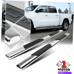 Nerf Bar Chrome 5 "ȉ~`̃`[uTChXebvNERFo[jO{[h19-20 RAM 1500N[Lu Chrome 5" Oval Tube Side Step Nerf Bar Running Board for 19-20 Ram 1500 Crew Cab