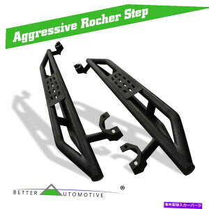 Nerf Bar 07-18̃It[hjO{[hW[vO[JK 2hAbJ[A[}[TChXebv Off-Road Running Board for 07-18 Jeep Wrangler JK 2-Door Rocker Armor Side Steps