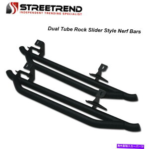 Nerf Bar 2018-2020�̃W�[�v�����O���[2DR�e�N�X�`���u���b�N���b�N�X���C�_�[�T�C�h�X�e�b�v�i�[�t�o�[ For 2018-2020 Jeep Wrangler 2Dr Textured Black Rock Slider Side Step Nerf Bars�y���s�A���i�z