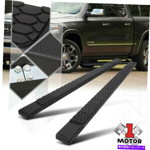 Nerf Bar eNX`4.75 "SSjO{[hXebvi[to[p1500N[Lu Black Textured 4.75" SS Running Board Step Nerf Bar for 19-22 Ram 1500 Crew Cab