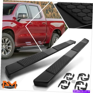 Nerf Bar 19-22Vo[h/VGN[Lu5.5 "njJXebvpbhjO{[hubN For 19-22 Silverado/Sierra Crew Cab 5.5" Honeycomb Step Pad Running Boards Black