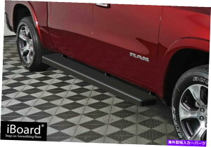 Nerf Bar �X�e�C���u���b�N6 "IBOARD�T�C�h�i�[�t�o�[�t�B�b�g19-22�_�b�W����1500�N���[�L���u Stain Black 6" iBoard Side Nerf Bar Fit 19-22 Dodge Ram 1500 Crew Cab