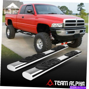 Nerf Bar 1998-2002 RAM 1500/2500 [ext/Quad Cab]ȉ~`̃NX`[6 "NERFo[TChXebv Fits 1998-2002 Ram 1500/2500[EXT/QUAD CAB]Oval Chrome Steel 6"Nerf Bar Side Step
