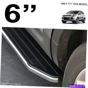 Nerf Bar 2013-2017 Ford Escape 6 "VPA~jEjO{[h̃gbvC-Chrome/Black Topline For 2013-2017 Ford Escape 6" VP Aluminum Running Boards - Chrome/Black