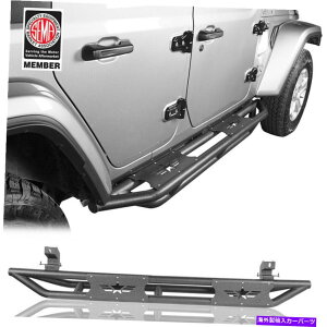 Nerf Bar W[vO[JL 2018-2022 4DR̂߂̃{[hX`[𑖂ubNTChXebvnerfo[ Black Side Step Nerf Bars Running Board Steel For Jeep Wrangler JL 2018-2022 4Dr
