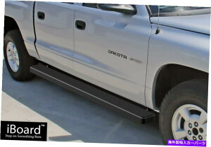 Nerf Bar v~A5 "ubNiboardTChXebvtBbg00-04_bW_R^NAbhLu Premium 5" Black iBoard Side Steps Fit 00-04 Dodge Dakota Quad Cab