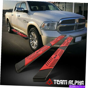 Nerf Bar �t�B�b�g2009-2022 RAM 2500 4DR [�N���[�L���u]�u���b�N/���b�hSS 5.5 �����j���O�{�[�h�X�e�b�v�o�[ Fits 2009-2022 Ram 2500 4Dr [CREW CAB] Black/Red SS 5.5 Running Board Step Bar�y���s�A���i�z