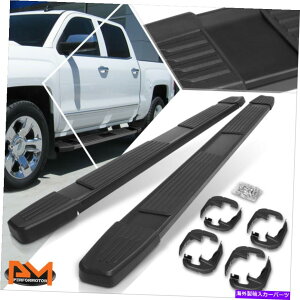 Nerf Bar 17-19Vo[h/VGN[Lu6 "A~jEXebvi[to[jO{[hubN For 17-19 Silverado/Sierra Crew Cab 6"Aluminum Step Nerf Bar Running Board Black