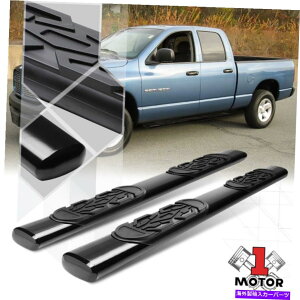 Nerf Bar 02-09_bW1500/2500/3500N[/NbhLup̃ubN6 "ȉ~`̃TChXebvnerfo[ Black 6"Oval Side Step Nerf Bar for 02-09 Dodge Ram 1500/2500/3500 Crew/Quad Cab