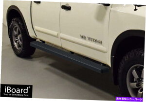 Nerf Bar XeCubN4 "iboardTChXebvi[to[tBbg04-22Y^C^N[Lu Stain Black 4" iBoard Side Step Nerf Bar Fit 04-22 Nissan Titan Crew Cab