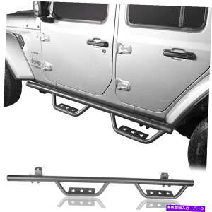 Nerf Bar W[vO[JL 2018-2022 4DR2xǏ󃉃jO{[hnerfTChXebvo[ 2x Tubular Running Boards Nerf Side Step Bars For Jeep Wrangler JL 2018-2022 4Dr