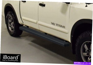 Nerf Bar v~A4 "ubNiboardTChXebvtBbg04-22Y^C^N[Lu Premium 4" Black iBoard Side Steps Fit 04-22 Nissan Titan Crew Cab