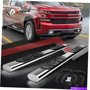Nerf Bar 6 SS�I�[�o���`���[�u19-21�V���o���[�h/�V�G���N���[�L���u�p�̃{�[�h�T�C�h�X�e�b�v�o�[ 6 SS OVAL Tube Running Board Side Step Bar for 19-21 Silverado/Sierra Crew Cab�y���s�A���i�z