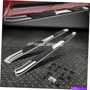 Nerf Bar 15-22 Ford F150/Super Duty 5 "Chrome曲線楕円形のサイドナーフバーステップボード FOR 15-22 FORD F150/SUPER DUTY 5" CHROME CURVED OVAL SIDE NERF BAR STEP BOARDS