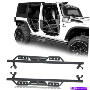 Nerf Bar W[vO[JK 07-18p̂ڂ񂾐jO{[hTChXebvi[to[ Hollowed-Out Star Running Boards Side Step Nerf Bars For Jeep Wrangler JK 07-18