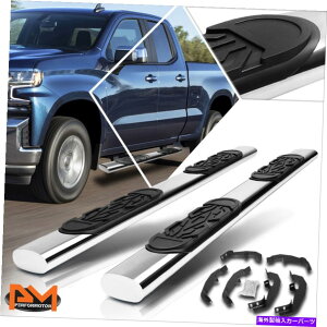 Nerf Bar 19-21�V�{���[�V���o���[�hext�L���u6 �ȉ~�`�̃T�C�h�X�e�b�v�i�[�t�o�[�����j���O�{�[�h�N���� For 19-21 Chevy Silverado Ext Cab 6Oval Side Step Nerf Bar Running Board Chrome�y���s�A���i�z
