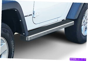 Nerf Bar iboard�����j���O�{�[�h4�C���`�t�B�b�g07-18�W�[�v�����O���[jk2dr iBoard Running Boards 4 inches Fit 07-18 Jeep Wrangler JK 2Dr�y���s�A���i�z