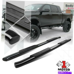 Nerf Bar �u���b�N5 �ȉ~�`�̘p�Ȃ����T�C�h�X�e�b�v�l���t�o�[09-20 RAM 1500/2500/3500�N���[�L���u4DR Black 5Oval Curved Side Step Nerf Bar for 09-20 Ram 1500/2500/3500 Crew Cab 4Dr�y���s�A���i�z