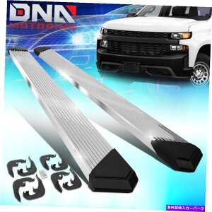Nerf Bar 2019-2021Vo[hN[Lu6 "NSSv[cXebvo[jO{[h FOR 2019-2021 SILVERADO CREW CAB 6" CHROME SS PLEATED STEP BAR RUNNING BOARDS