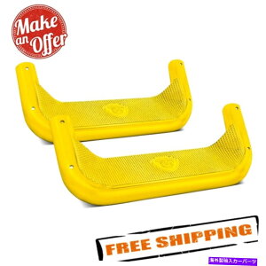 Nerf Bar Carr 124037 Super Hoop���F�̃A���~�j�E���X�e�b�v Carr 124037 Super Hoop Yellow Aluminum Steps�y���s�A���i�z