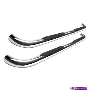 Nerf Bar Dodge Dakota 00-04 Steelcraft 220107 3 "キャブの長さ磨かれた丸いサイドバー For Dodge Dakota 00-04 SteelCraft 220107 3" Cab Length Polished Round Side Bars