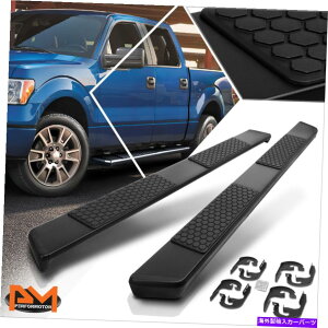Nerf Bar 04-14tH[hF150N[Lu5.5 "njJXebvpbhi[to[jO{[hubN For 04-14 Ford F150 Crew Cab 5.5"Honeycomb Step Pad Nerf Bar Running Board Black