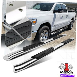 Nerf Bar Chrome 5 "ȉ~`̋Ȑ`[uTChXebv19-20 RAM 1500NAbh/GNXeupnerf bar Chrome 5" Oval Curved Tube Side Step Nerf Bar for 19-20 Ram 1500 Quad/Ext Cab