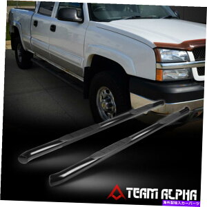 Nerf Bar tBbg1999-2014Vo[h/VG[N[Lu]ubN}ChX`[3 "i[to[TChXebv Fits 1999-2014 Silverado/Sierra [CREW CAB] Black Mild Steel 3"Nerf Bar Side Step
