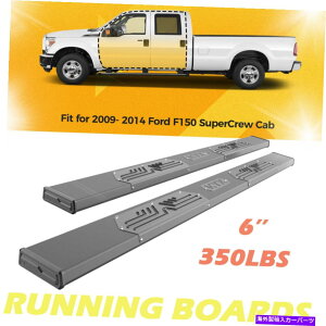 Nerf Bar 6 2009-2014 Ford F-150 Super Crew Cab�̃����j���O�{�[�h�T�C�h�X�e�b�v�o�[ 6 Running Boards Side Step Bars For 2009-2014 Ford F-150 Super Crew Cab�y���s�A���i�z