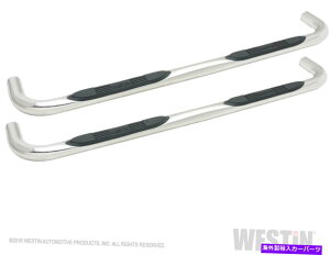 Nerf Bar WES23-3930 Westin 23-3930 EV[Y3 "Ehi[tXebvo[ - |bVꂽXeX WES23-3930 Westin 23-3930 E-Series 3" Round Nerf Step Bars - Polished Stainless