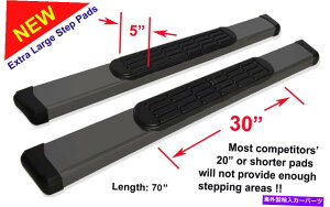 Nerf Bar 2001-2009 GMCG{CN[LuTt@jO{[hubNi[tXebvo[ 2001-2009 GMC Envoy Crew Cab Safari Running Boards Black Nerf Step Bars