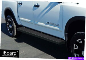 Nerf Bar XeCubN5 "iboardTChXebvi[to[tBbg04-22Y^C^N[Lu Stain Black 5" iBoard Side Step Nerf Bar Fit 04-22 Nissan Titan Crew Cab