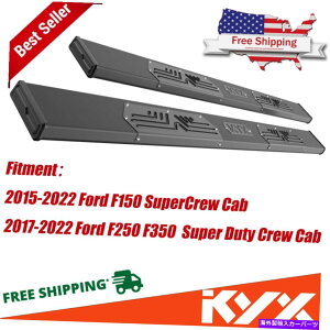 Nerf Bar 2017-2018 2019 2020-2022�t�H�[�hF250 F350�X�[�p�[�f���[�e�B�N���[�L���u6 �����j���O�{�[�h For 2017-2018 2019 2020-2022 Ford F250 F350 Super Duty Crew Cab 6Running Board�y���s�A���i�z