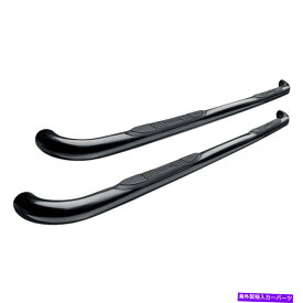 Nerf Bar ホンダリッジライン06-14ウェスティン3 "Eシリーズキャブの長さブラックラウンドステップバー For Honda Ridgeline 06-14 Westin 3" E-Series Cab Length Black Round Step Bars