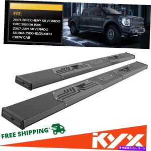 Nerf Bar 6 2007-2008 2009-10-2018 GMC Sierra 1500�N���[�L���u���f���݂̂̃����j���O�{�[�h 6 Running Board for 2007-2008 2009-10-2018 GMC Sierra 1500 Crew cab models only�y���s�A���i�z