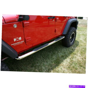 Nerf Bar ȃbW3C`EhTChXebvSS 07-18tBbgW[vO[JK-115 Rugged Ridge 3-In Round Side Step SS 07-18 fits Jeep Wrangler Unlimited JK - 115