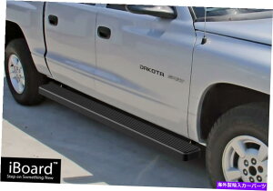 Nerf Bar IBOARDTChXebvNERFo[5 "ubNtBbg00-04_bW_R^NAbhLu iBoard Side Steps Nerf Bars 5" Black Fit 00-04 Dodge Dakota Quad Cab