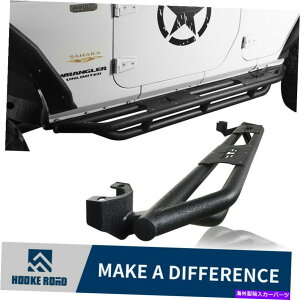 Nerf Bar 2007-2018̃eNX`ubNX`[TChXebvi[to[W[vO[JK 4hA Textured Black Steel Side Step Nerf Bars for 2007-2018 Jeep Wrangler JK 4 Door