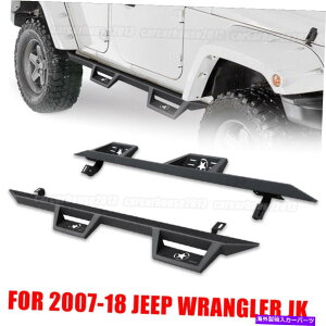 Nerf Bar 2007-18̃W[vO[JK 4DRjO{[hTChXebvi[to[pbhyA For 2007-18 Jeep Wrangler JK 4DR Running Board Side Step Nerf Bar Pads Pair