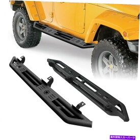 Nerf Bar サイドステップ2007-2018のためにボードを走るネルフバーブラックジープラングラーJK 4ドア Side Steps Nerf Bars Running Boards Black For 2007-2018 Jeep Wrangler JK 4-Door